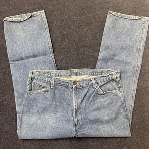 Vintage Levis Jeans Mens 40x30 Blue Stone Wash Denim Straight Leg Made USA 90s